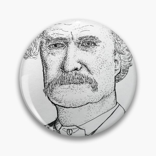 Item preview, Classic Mark Twain Black and White Illustration designed and sold by wbhny.