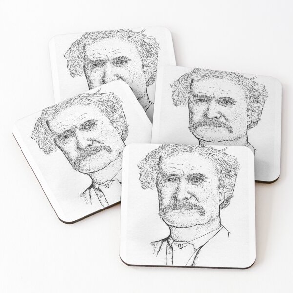Item preview, Classic Mark Twain Black and White Illustration designed and sold by wbhny.