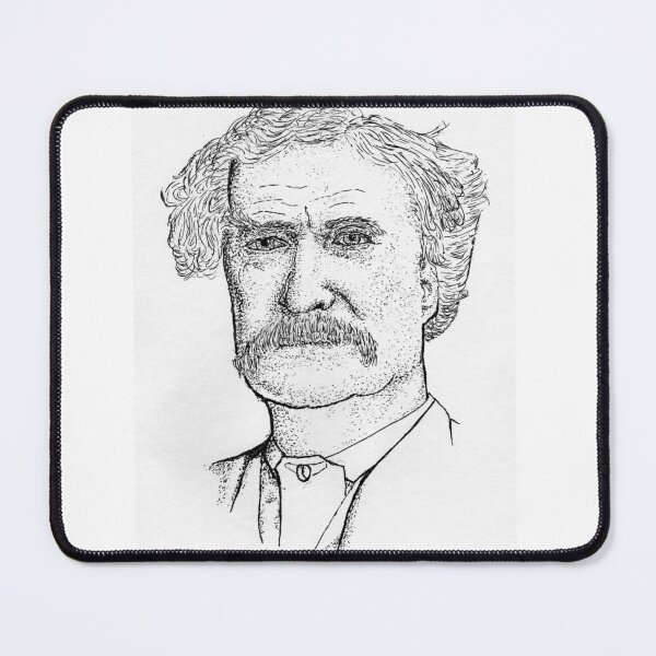 Item preview, Classic Mark Twain Black and White Illustration designed and sold by wbhny.