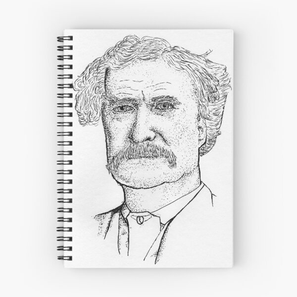 Item preview, Classic Mark Twain Black and White Illustration designed and sold by wbhny.