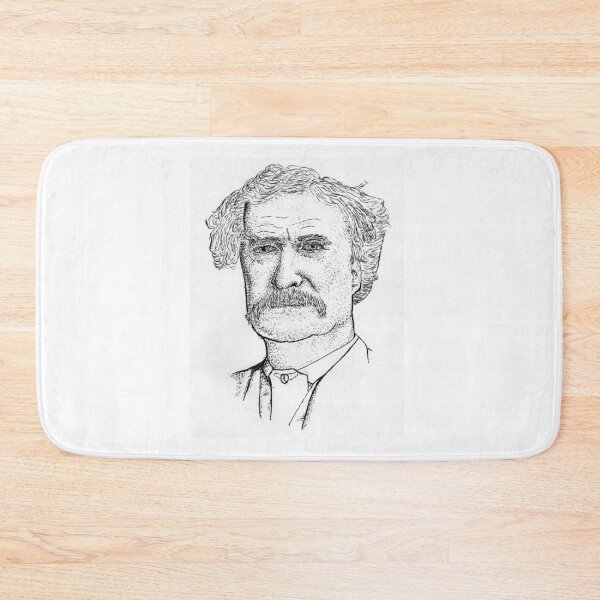 Item preview, Classic Mark Twain Black and White Illustration designed and sold by wbhny.