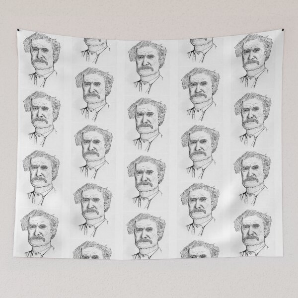 Item preview, Classic Mark Twain Black and White Illustration designed and sold by wbhny.