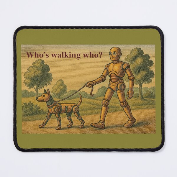 Item preview, Who's Walking Who Funny | Gift for Dog Owner Dad| Retro Sci-Fi Humor Design designed and sold by SammyMorry.
