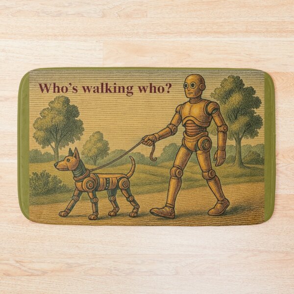 Item preview, Who's Walking Who Funny | Gift for Dog Owner Dad| Retro Sci-Fi Humor Design designed and sold by SammyMorry.