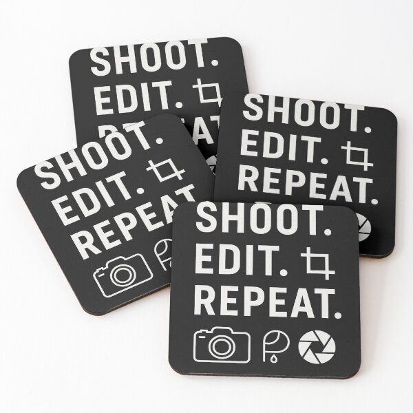Item preview, Shoot. Edit. Repeat. – Minimalist Photography Lover Design designed and sold by Laughprints.