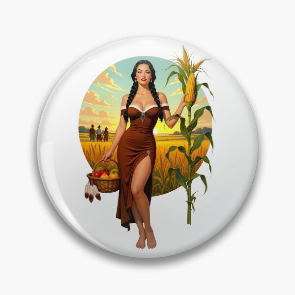 Item preview, Harvest Sunset Pinup – Vintage Thanksgiving Field Art designed and sold by Lightning-Lace.