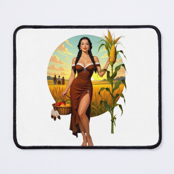 Item preview, Harvest Sunset Pinup – Vintage Thanksgiving Field Art designed and sold by Lightning-Lace.