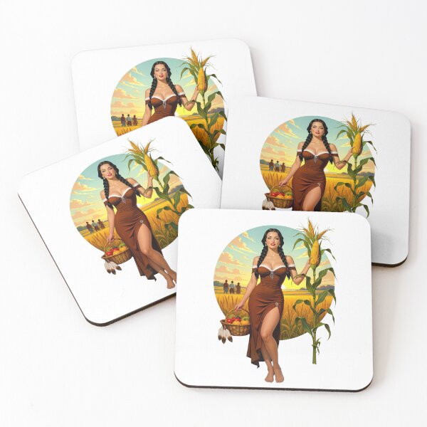 Item preview, Harvest Sunset Pinup – Vintage Thanksgiving Field Art designed and sold by Lightning-Lace.