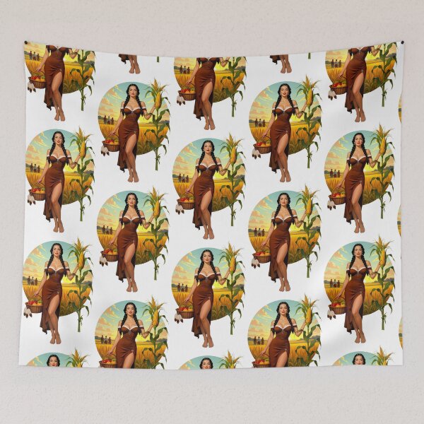 Item preview, Harvest Sunset Pinup – Vintage Thanksgiving Field Art designed and sold by Lightning-Lace.