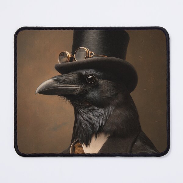 Item preview, Victorian Crow Gentleman With Top Hat and Goggles designed and sold by SpecInkStudio.