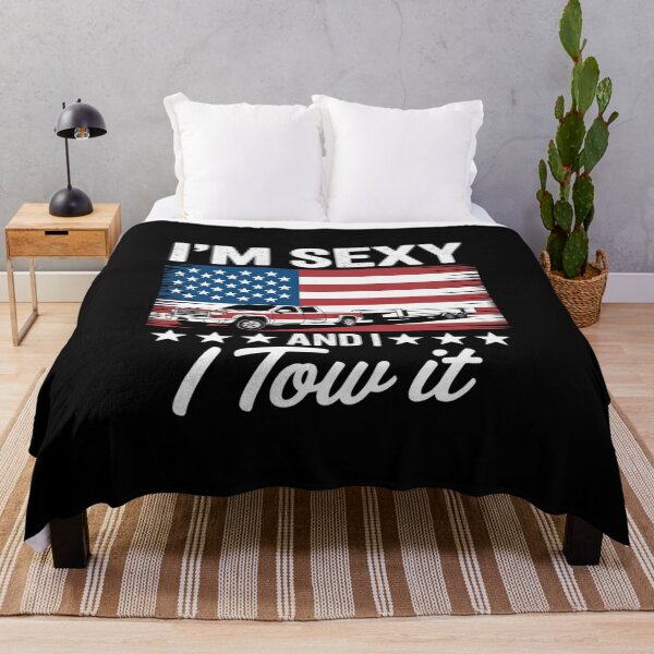 Item preview, I'm Sexy And I Tow It American Flag Funny Camping designed and sold by DetroitMug.