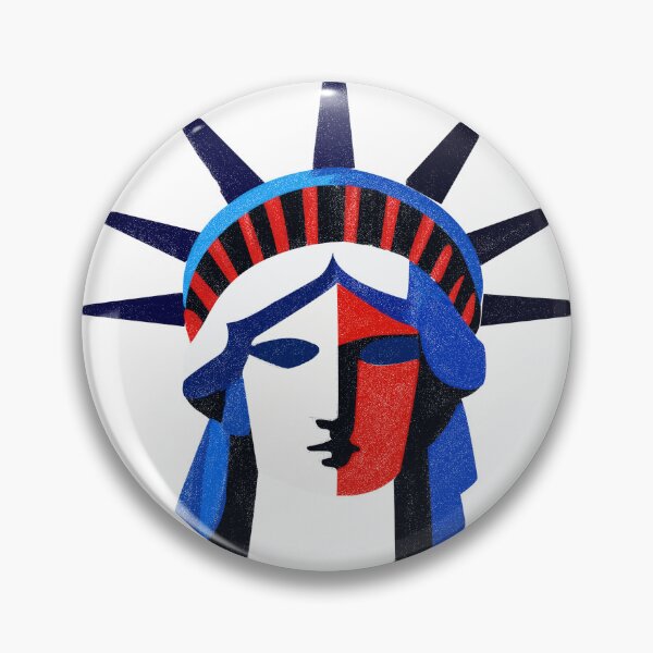 Item preview,  Geometric Color-Block Statue of Liberty designed and sold by SugarCore.