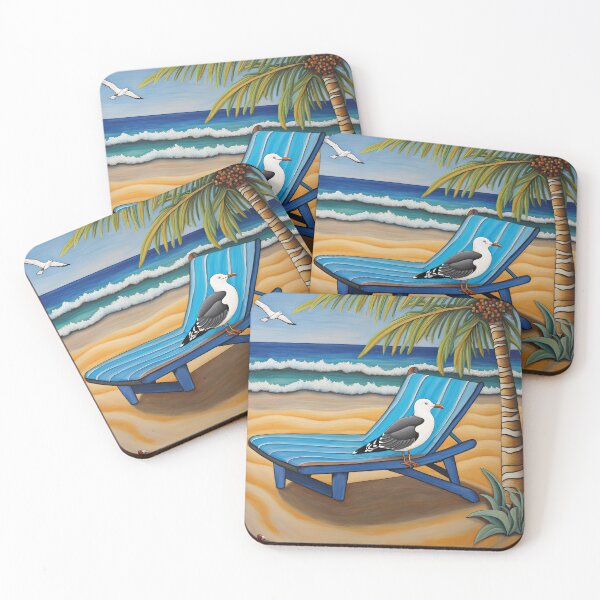 Item preview, Folk Art Seagull relaxing on a Deckchair designed and sold by Colin Bentham.