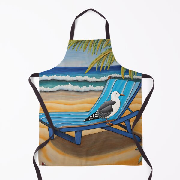 Item preview, Folk Art Seagull relaxing on a Deckchair designed and sold by Colin Bentham.