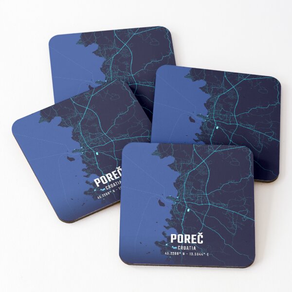 Item preview, Poreč Midnight City Map designed and sold by HomeLivingCo.