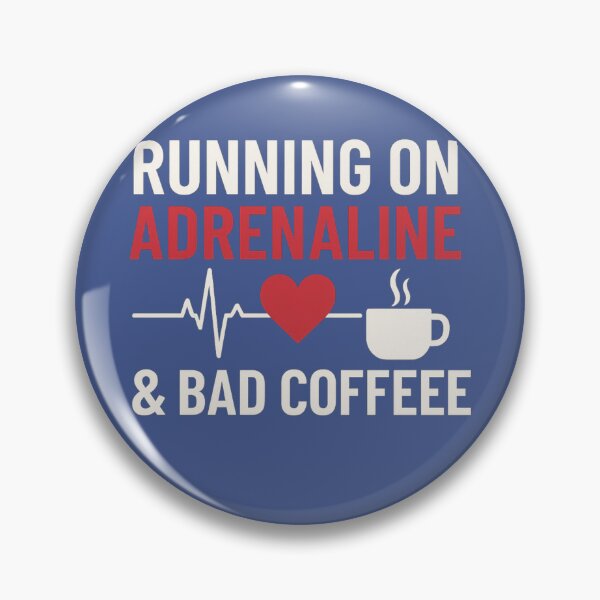 Item preview, Running on Adrenaline & Bad Coffee — Funny Paramedic & EMT Shirt designed and sold by Laughprints.