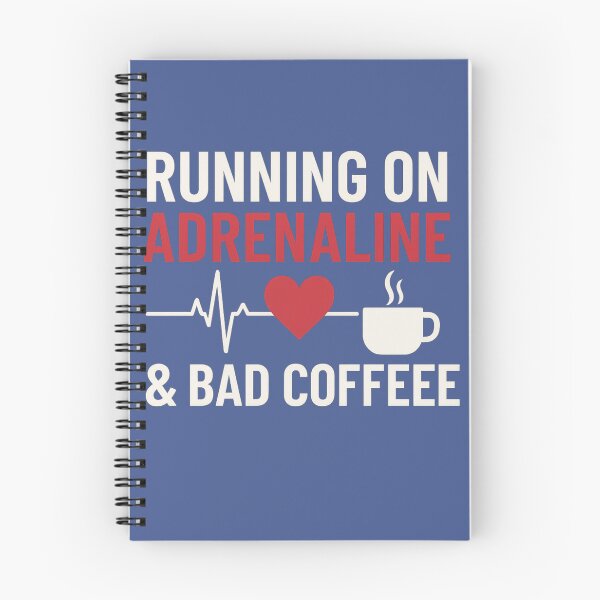 Item preview, Running on Adrenaline & Bad Coffee — Funny Paramedic & EMT Shirt designed and sold by Laughprints.