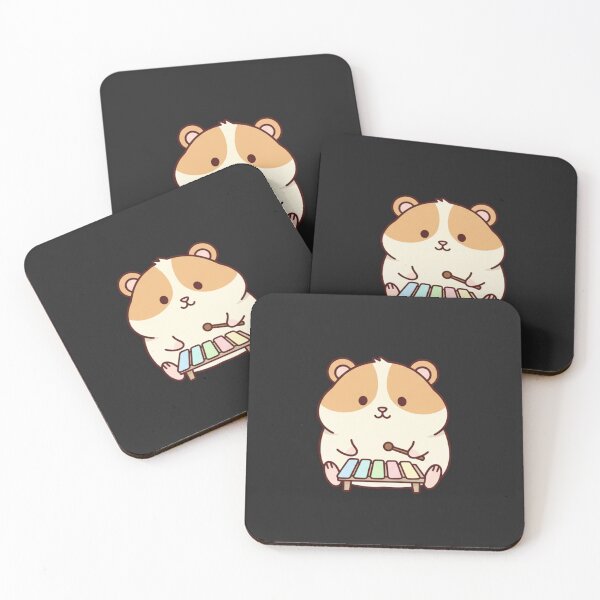 Item preview, Cute Hamster Playing Mini Xylophone – Minimal Pastel Animal Design designed and sold by ColorSplash123.