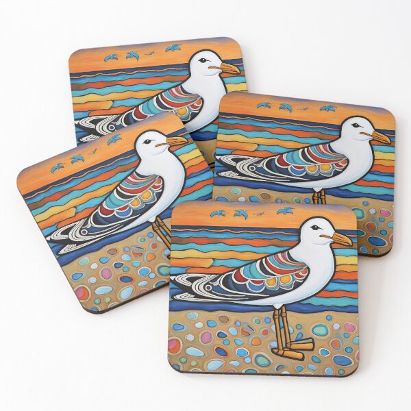 Item preview, Folk Art Seagull relaxing on a Deckchair designed and sold by Colin Bentham.