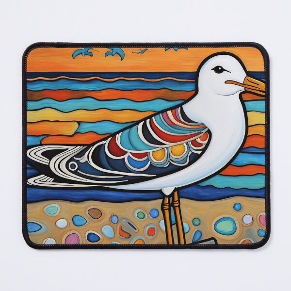 Item preview, Folk Art Seagull relaxing on a Deckchair designed and sold by Colin Bentham.