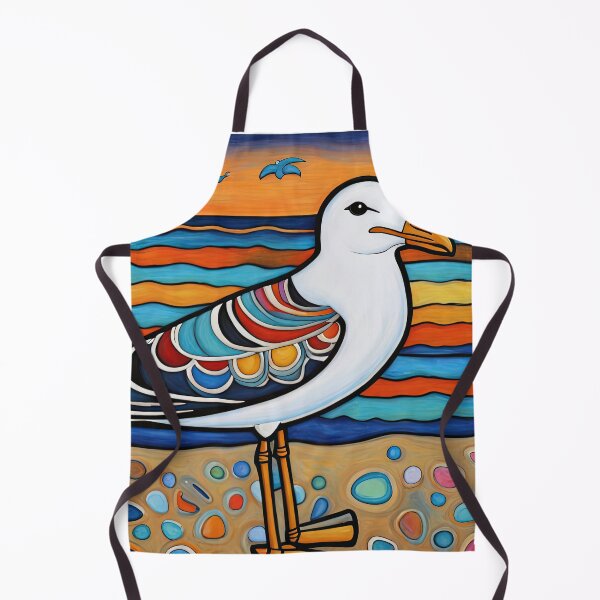 Item preview, Folk Art Seagull relaxing on a Deckchair designed and sold by Colin Bentham.