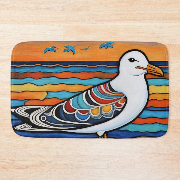 Item preview, Folk Art Seagull relaxing on a Deckchair designed and sold by Colin Bentham.