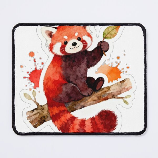 Item preview, Playful Red Panda Watercolor Sticker designed and sold by MiniPrintMagic.