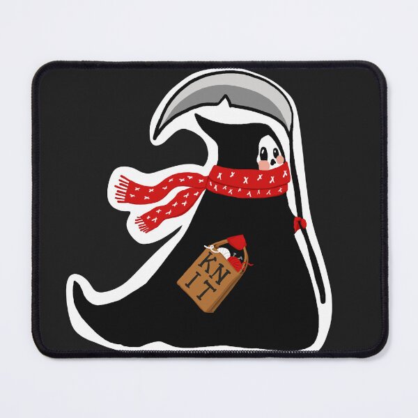 Item preview, Cute Grim Reaper Off to Knit Night designed and sold by Stephanie McRae.