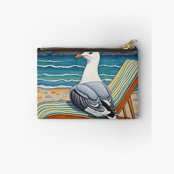 Item preview, Folk Art Seagull relaxing on a Deckchair designed and sold by Colin Bentham.