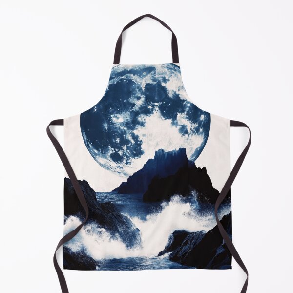 Item preview, Giant Moon Rising Over Ocean Cliffs designed and sold by djovan.