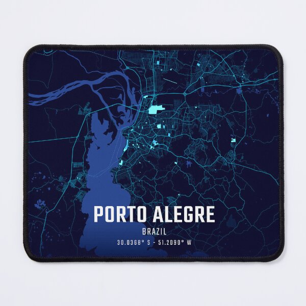 Item preview, Porto Alegre Midnight City Map designed and sold by HomeLivingCo.