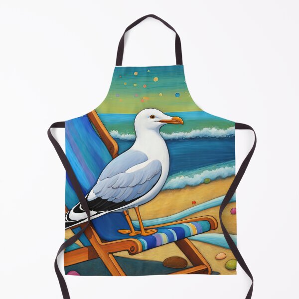 Item preview, Folk Art Seagull relaxing on a Deckchair designed and sold by Colin Bentham.