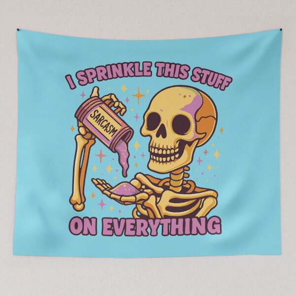 Item preview, I sprinkle this stuff 'sarcasm' on everything skeleton designed and sold by BrownHorse90s.