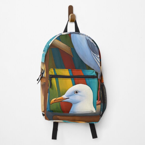 Item preview, Folk Art Seagull relaxing on a Deckchair designed and sold by Colin Bentham.
