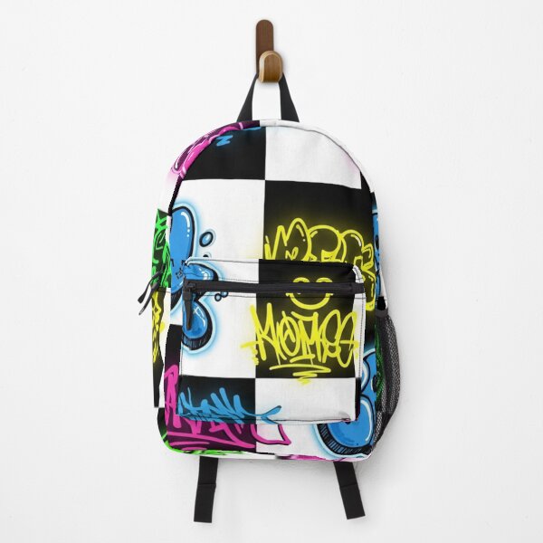Item preview, Neon Graffiti Tags Checkerboard Pattern designed and sold by jumpercat.