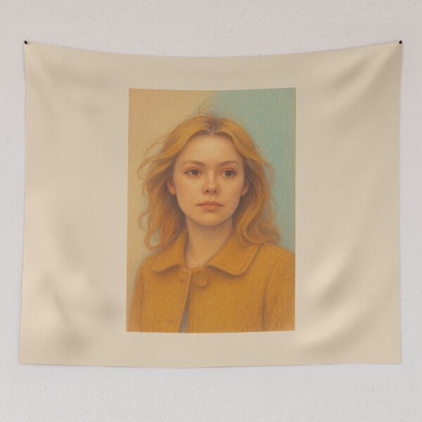 Item preview, Pastel Portrait of a Dreamy Girl – Soft Art Illustration designed and sold by Captain-B.