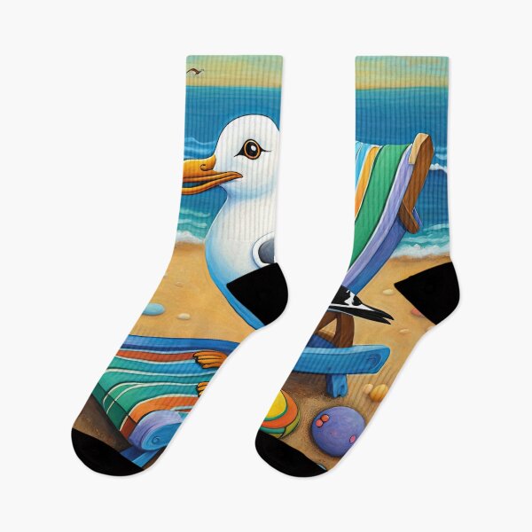 Item preview, Folk Art Seagull relaxing on a Deckchair designed and sold by Colin Bentham.