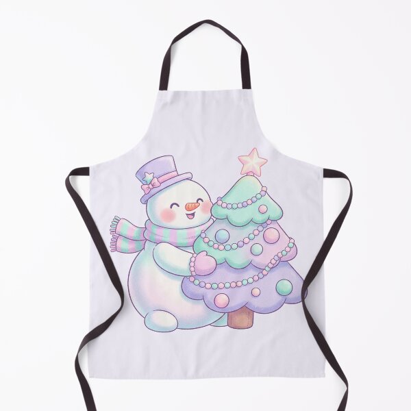 Item preview, Pastel Kawaii Snowman Hugging Christmas Tree designed and sold by Iras-Art-Corner.