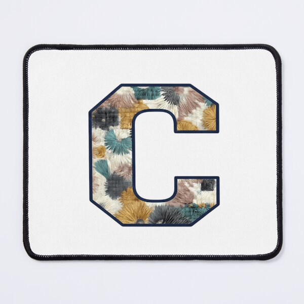 Item preview, Floral Textured Letter C – Artistic Decorative Alphabet Design designed and sold by Smart Buds.