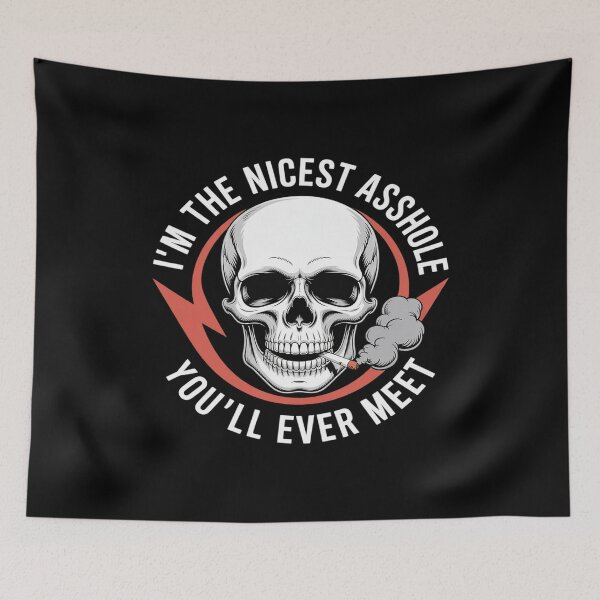Item preview, I'm The Nicest Asshole You'll Ever Meet Funny Devil designed and sold by CultureSpec.