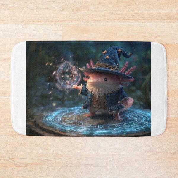 Item preview, Mystic Wizard Axolotl – Cute Magical Creature Casting Spells designed and sold by MadeByACJ.