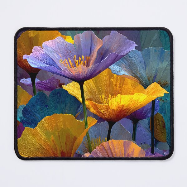 Item preview, Energetic Abstract Flowers with Vivid Hues designed and sold by daila70.