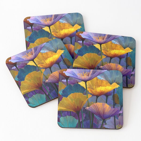 Item preview, Energetic Abstract Flowers with Vivid Hues designed and sold by daila70.
