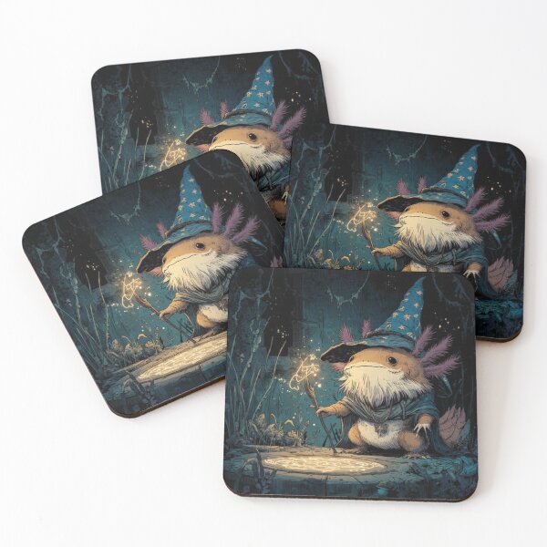 Item preview, Enchanted Axolotl Sorcerer – Whimsical Spellcasting Creature designed and sold by MadeByACJ.