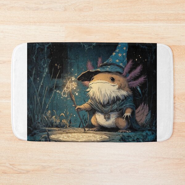 Item preview, Enchanted Axolotl Sorcerer – Whimsical Spellcasting Creature designed and sold by MadeByACJ.