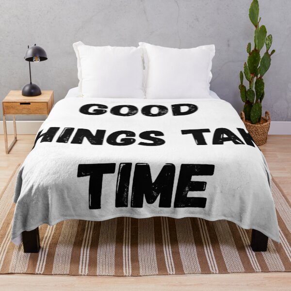 Item preview, Good Things Take Time – Motivational Minimalist Typography T-Shirt designed and sold by DOUAA-STORE.