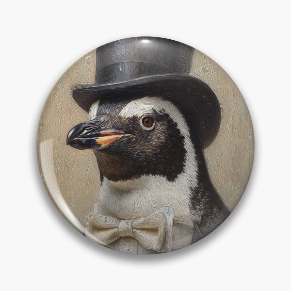 Item preview, Victorian Penguin Gentleman Portrait in Top Hat designed and sold by SpecInkStudio.