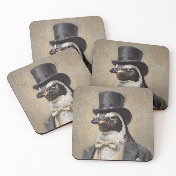 Item preview, Victorian Penguin Gentleman Portrait in Top Hat designed and sold by SpecInkStudio.