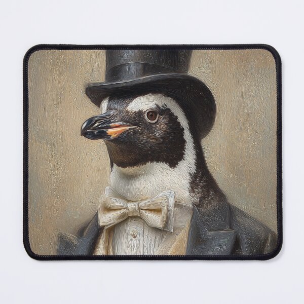 Item preview, Victorian Penguin Gentleman Portrait in Top Hat designed and sold by SpecInkStudio.