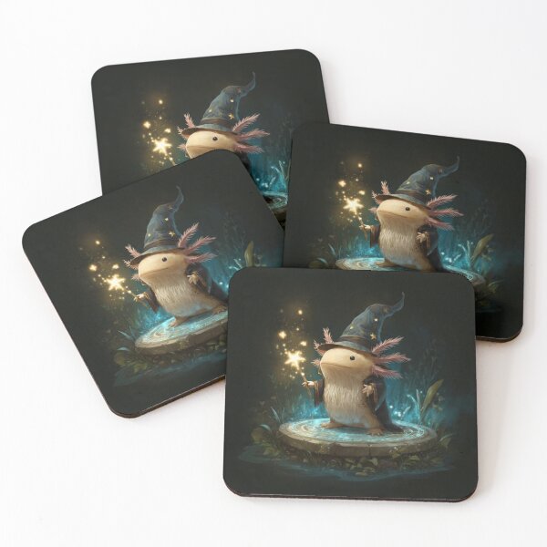 Item preview, Arcane Axolotl Mage – Cute Fantasy Wizard With Glowing Runes designed and sold by MadeByACJ.